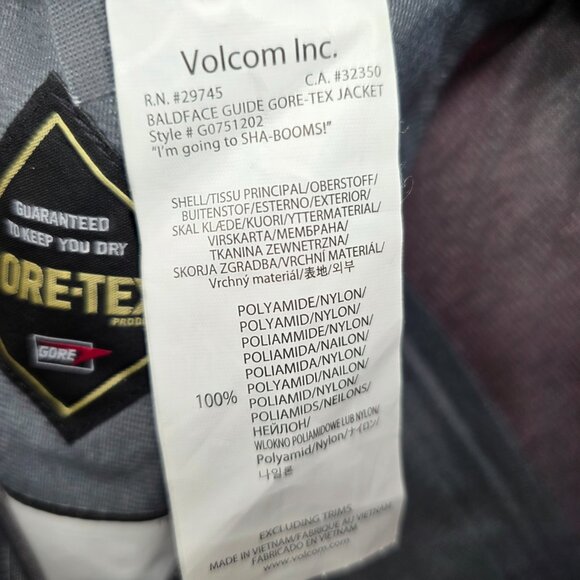 Volcom Baldface Guide Gore-Tex Snowboard Pants Medium Orange Ski Vents Outdoor - Picture 12 of 16